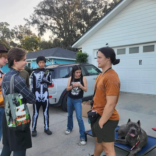 Shane and Blue interacting with the public, Newberry Dog Training, FL
